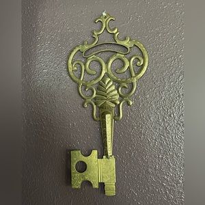Vintage Key Etched Brass Wall Decor